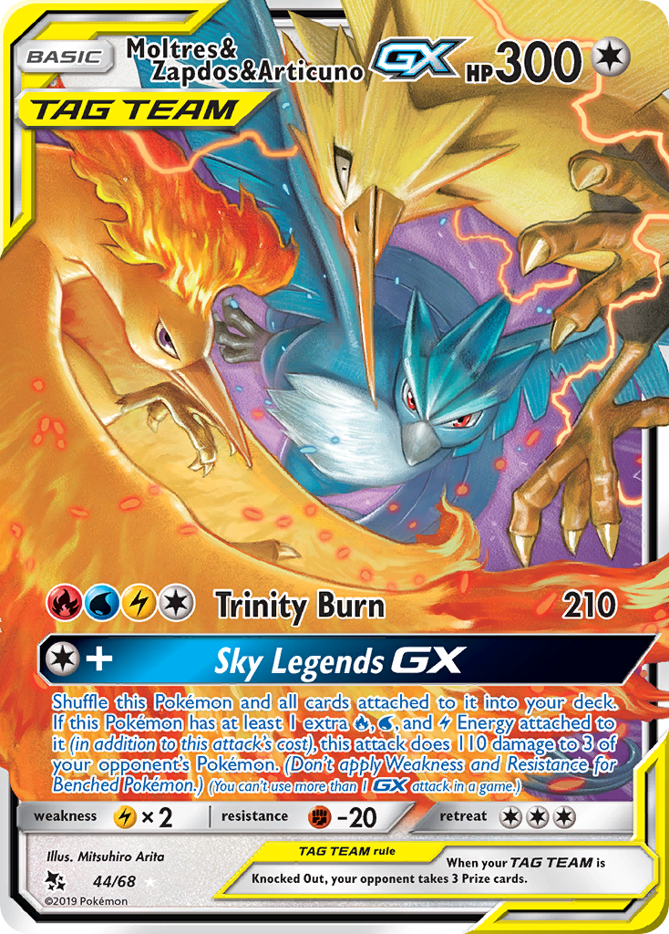 Card art: Moltres & Zapdos & Articuno-GX
